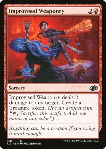 NM Improvised Weaponry, MTG, Jumpstart 2022, Magic the Gathering, 558