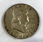 1958-D Franklin Half Dollar with Toning - 90% Silver