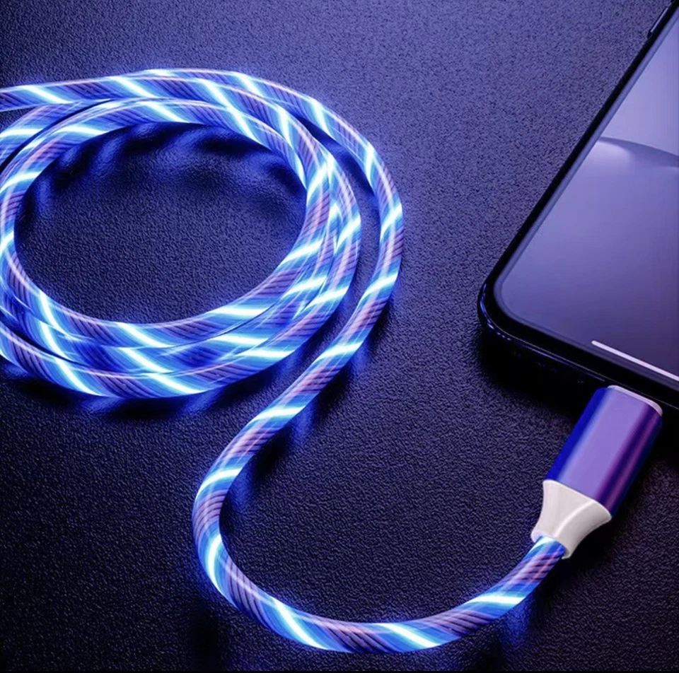 3 in 1 LED Fast Cable Cell Phone Charger Cord For iPhone Android Type-C USB - Image 4 of 4