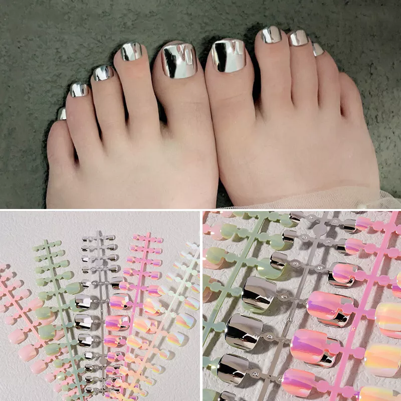 Chanel Nail Charms, French Tip Acrylic Toes