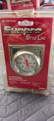 NOS Sunpro Boost vacuum Gauge Mechanical Gauge