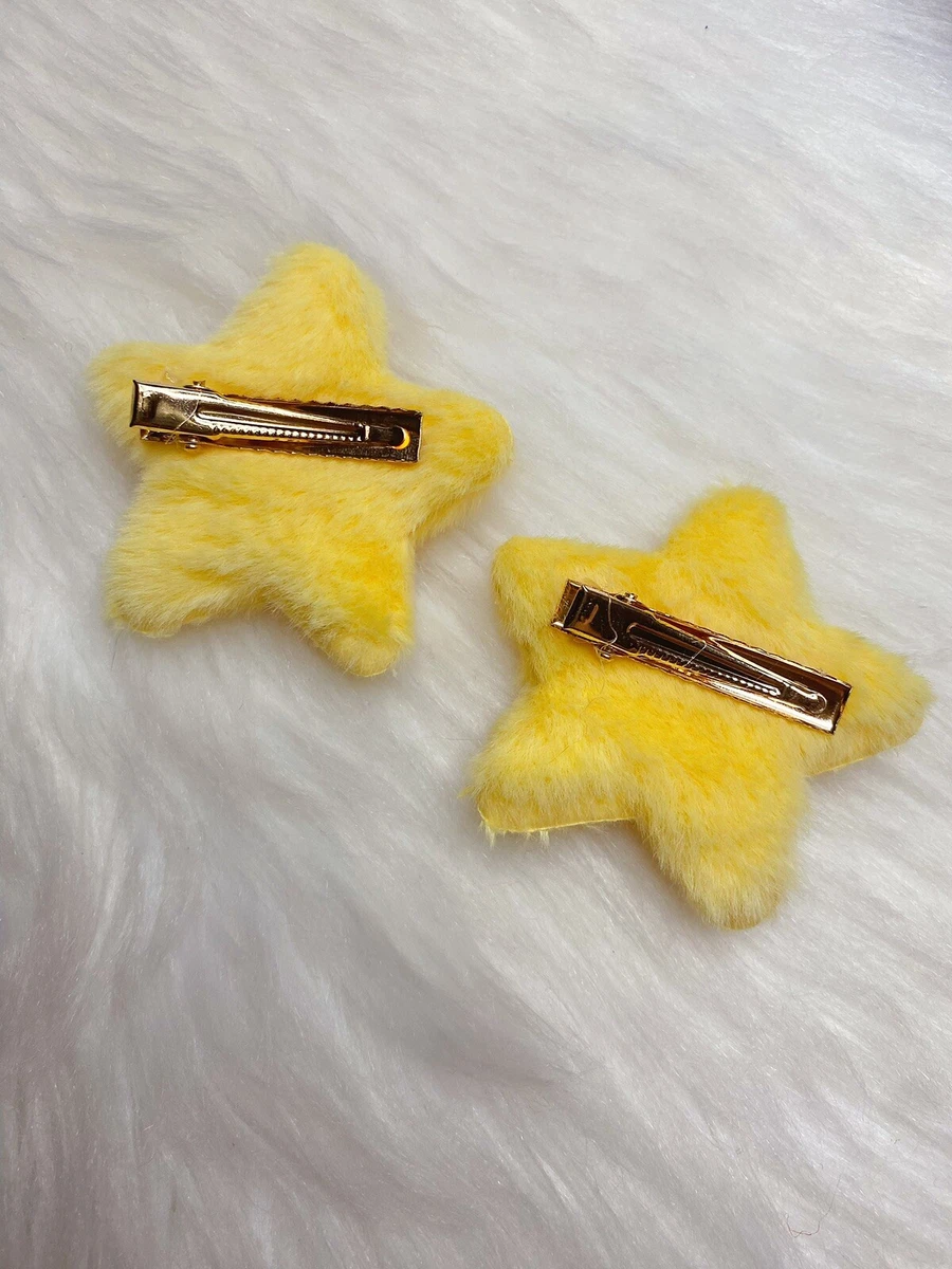 Cute Plush Yellow Star Hair Clip Soft Hair Accessories Headdress