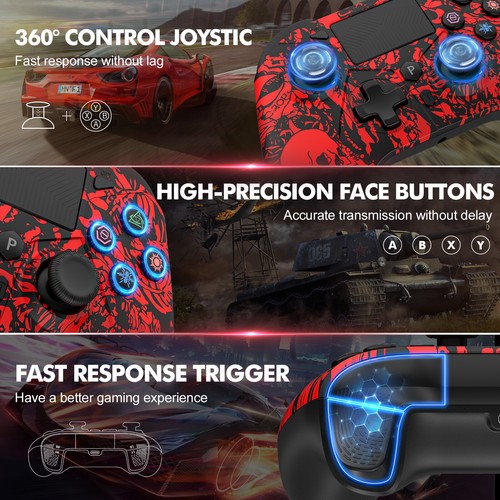 Wireless PS4 Controller Bluetooth Gamepad for PlayStation 4 Windows PC IOS - Picture 7 of 13