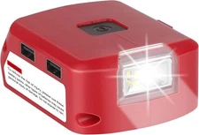 For Milwaukee M18 18V Power Source DUAL USB LED Charger Adapter For 49-24-2371