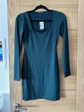 Nasty Gal Green Bodycon Long Sleeve Dress Size 10 New With Tags