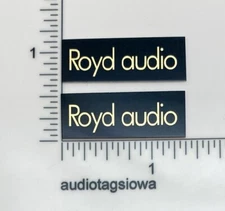 Royd Audio Speaker Badges Logo Emblem PAIR Custom Made Aluminum