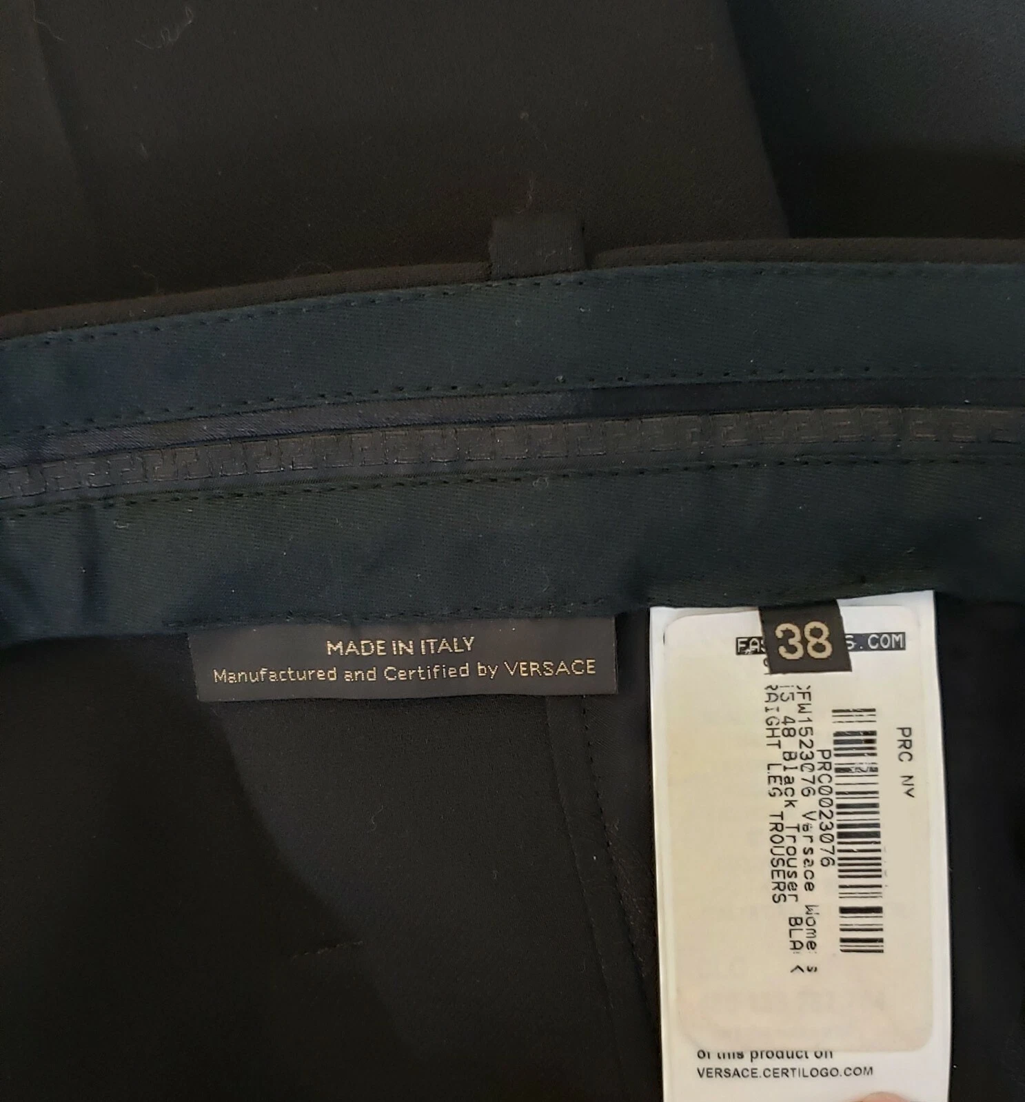 PANTALONE LANA CLASSICO NERO VERSACE F W15 LOOK #48 taglia 38 4