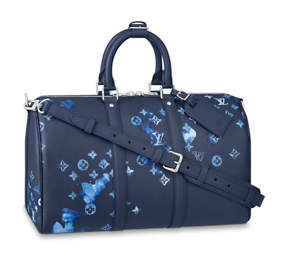 Louis Vuitton Keepall Bandouliere 40 Watercolor Ink Blue Weekend