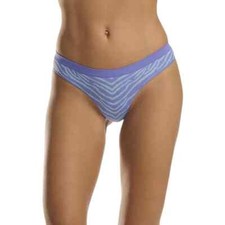 No Boundaries Women's Seamless Thong Panties Size X-SMALL Peri Mist Zebra