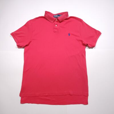 Ralph Lauren 赤 ポロシャツ L MIRAN 短丈 Polo Ralph Lauren L Red Polo Shirt Tennis Tail | eBay