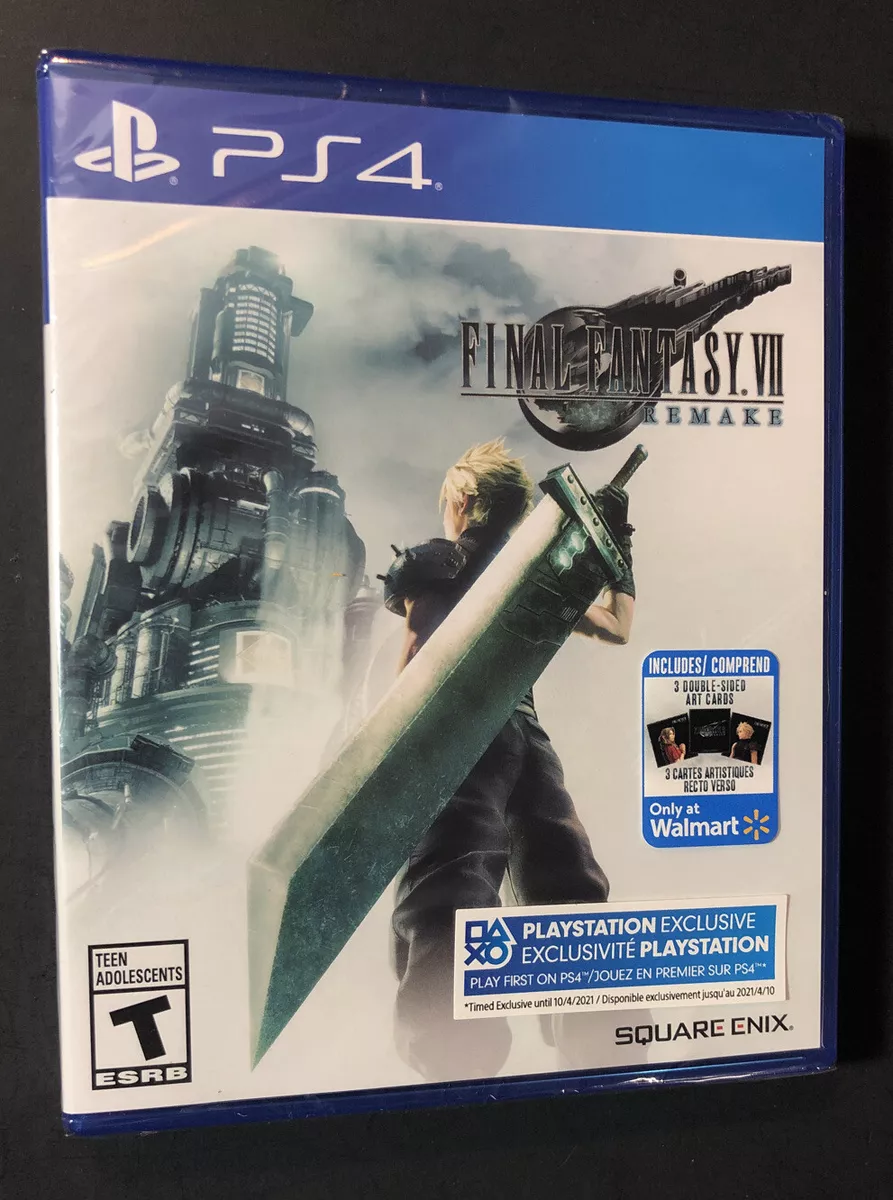 Final Fantasy VII Remake [ Limited Bonus Edition W/ 3 Art Cards ] (PS4) NEW