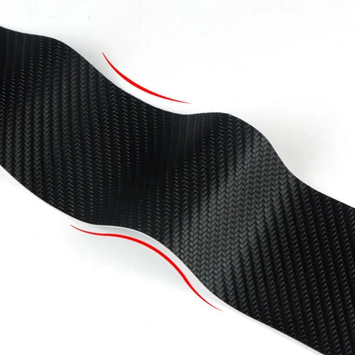 4x Carbon Fiber Leather Car Door Plate Sill Scuff Cover Sticker Protector Red - Bild 8 von 10