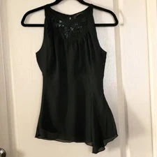 Vero Moda Keyhole Back Asymmetric hem Beaded Sleeveless top Size S