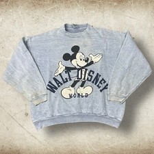 Vintage Mickey Mouse Disneyland Sweatshirt Crew Purple Pullover XL Unisex