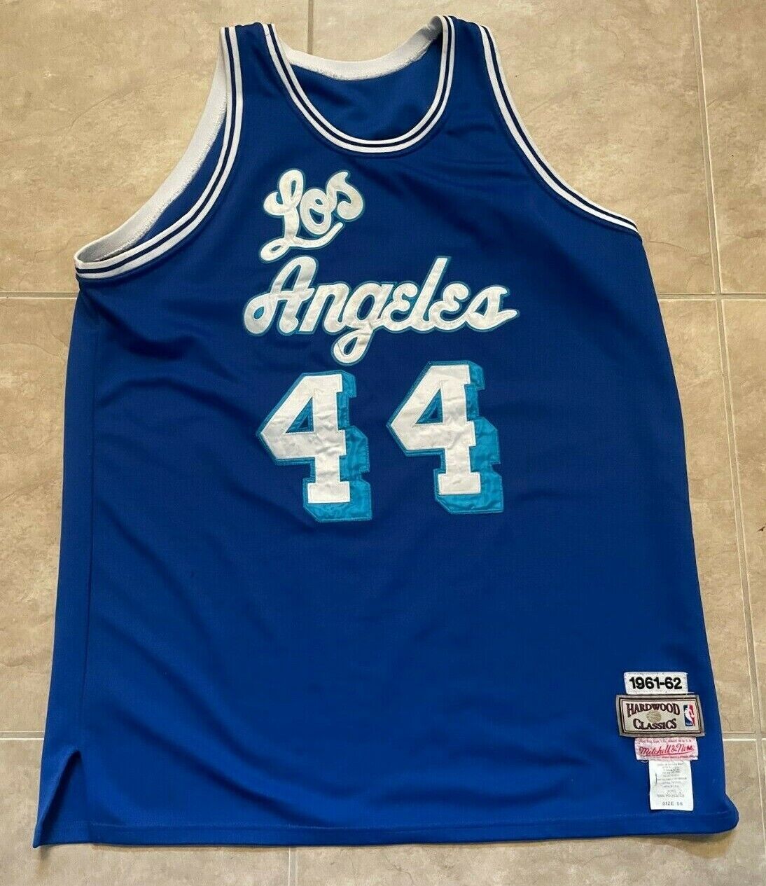 Mitchell & Ness, Shirts, Jerry West Lakers 44 Mitchell Ness Harwood  Classics Jersey