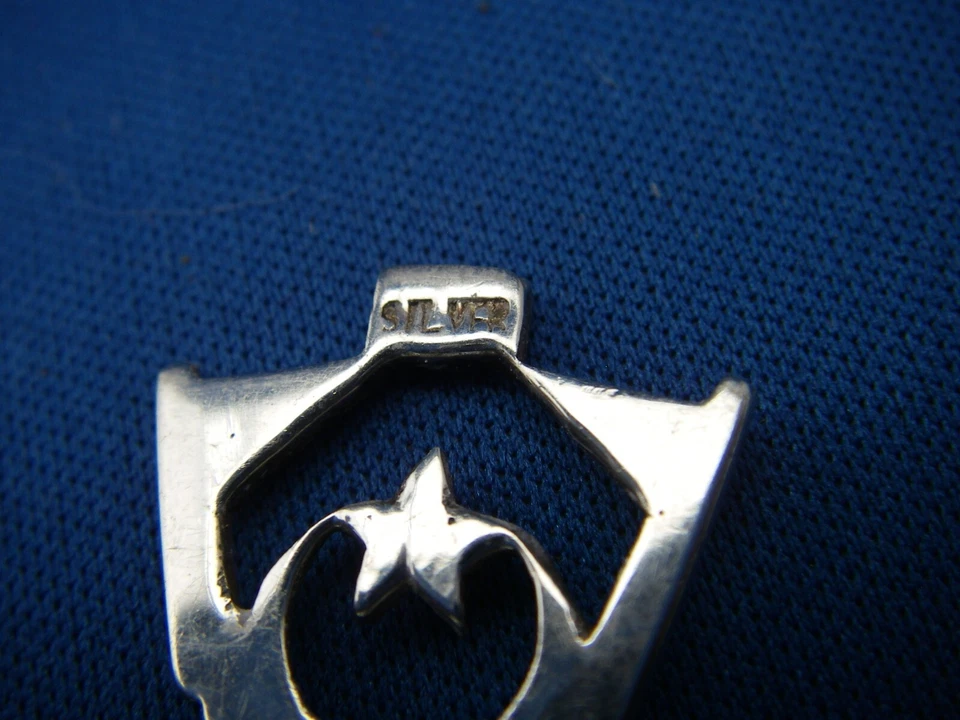 Boa colher de café prata islâmica - cabo estrela e crescente - marca prata - Imagem 4 de 4