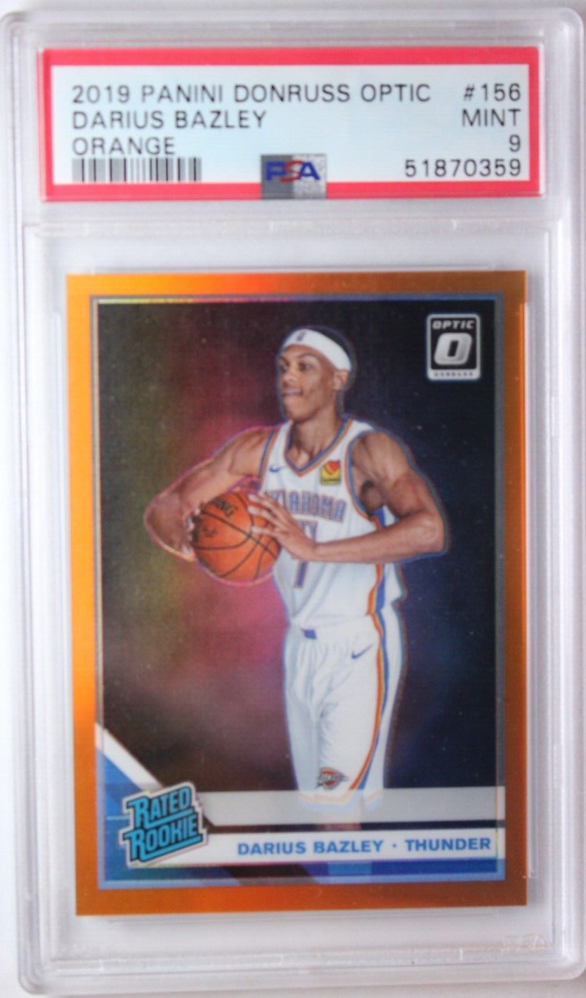 2019 Panini Donruss Optic Darius Bazley ORANGE ROOKIE Card #156 RC /199 PSA 9