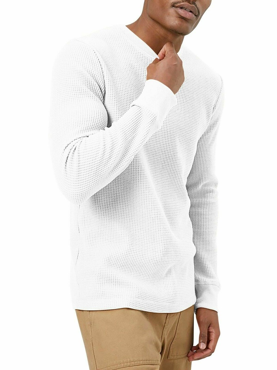 THERMAL -Mens Heavy T SHIRTS Long Sleeve THERMAL Shirt 100% Cotton