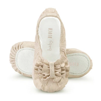 BABY BALLET SHOES PRE WALKER BABY BLOCH CREAM RUFFLE SHIMMER RAPHAELA