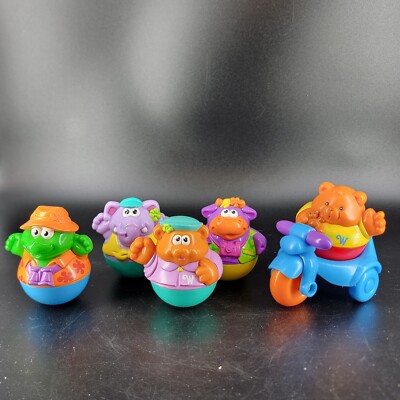 2004 - 05 Playskool Weeble Wobbles Tricycle Cow Elephant Alligator Bears
