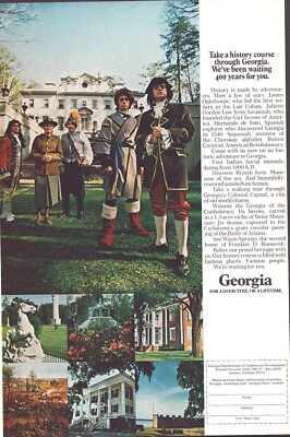1973 Georgia Travel/Lady Scheaffer Pens Print Ad