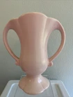 Vintage Red Wing USA 1054 Dusty Rose Pink Handled Pedestal Vase Art Pottery Urn*