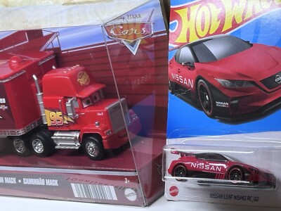 NEW Disney Pixar Cars MACK HAULER Rust-eze Lightning  (hot Wheels Included)