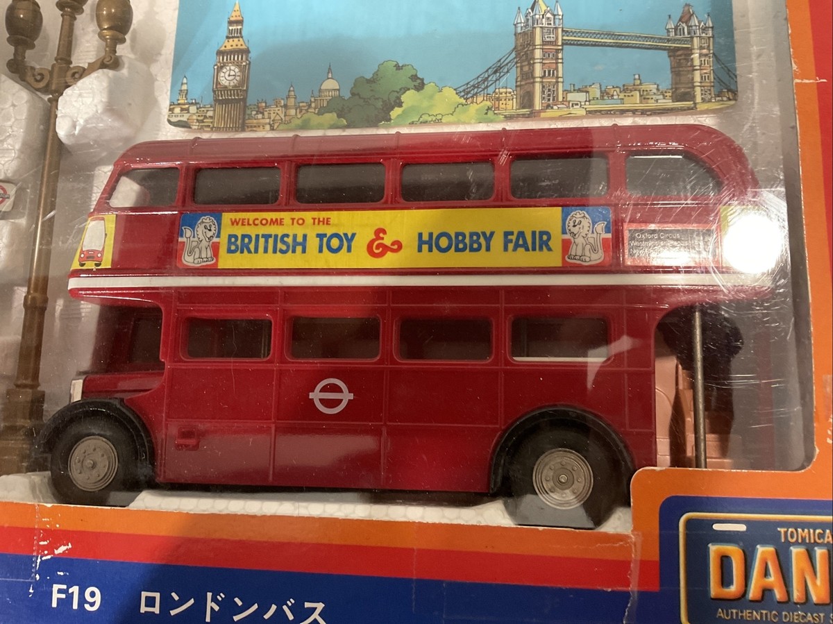 TOMICA DANDY F19 LONDON BUS Red Double Decker British Toy