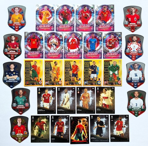 Topps Match Attax UEFA EURO 2024 - Energy Chrome Shield 100 Club Cards Auswahl - 第 1/28 張圖片