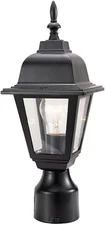 Maple Street Outdoor Post Light with Clear Glass, Wet Rated for Driveway, Patio,