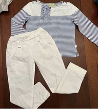 dudu brand (from Spain ) NWOT sizing like a 2t imo Beach Look Blue White