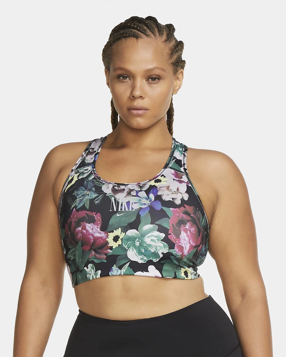 Nike Women’s Medium Support Non Padded Floral Sport Bra Size 3x