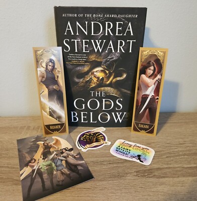 SIGNED 1st/1st Edition The Gods Below by Andrea Stewart & Preorder Swag