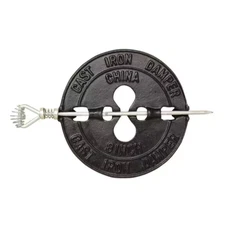 Damper 8 in Premium-grade Cast Iron Cool-touch Spring Handle for Wood Stoves