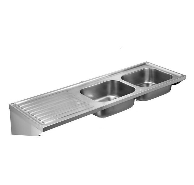 Armitage Shanks Doon 1800 X 600mm Double Kitchen Sink With L Hand