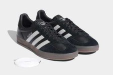 JH8837 adidas Gazelle Indoor Core Black Matt Silver Gum Men's 