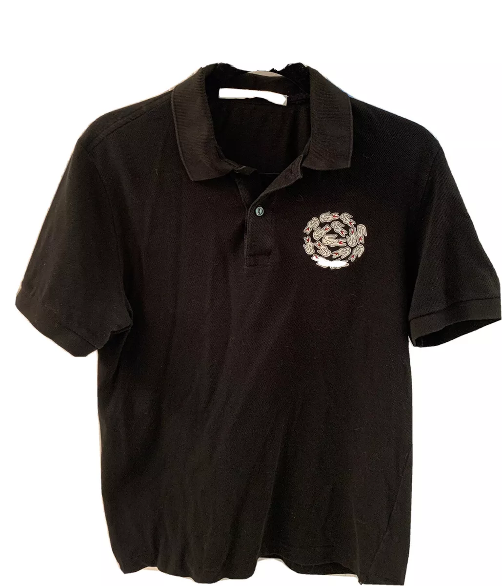 Campanas Lacoste Mens Limited Edition Big Croc Logo Blue Polo