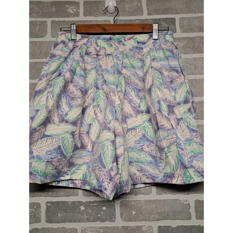 Shorts unissex vintage Y2K essencial esporte plissado estampa multicolorida tamanho pequeno - Imagem 3 de 4