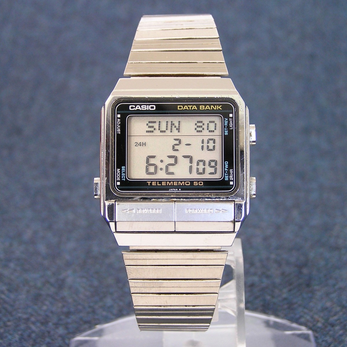 CASIO DATABANK DB-500 80s Retro Telememo Digital Watch Japanese