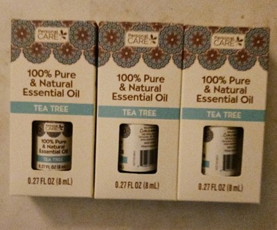 Lot of 3 - Personal Care 100% Pure Natural Essential Oil Tea Tree .27 fl ozs