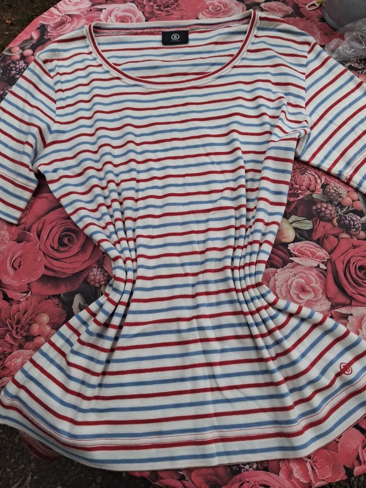 Bogner Damen T-Shirt, Baumwolle, Gestreift, Größe 42 - Bild 1 von 3
