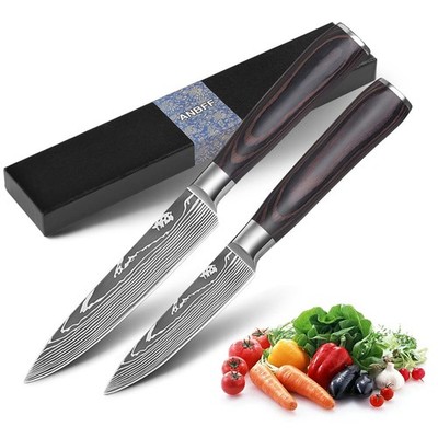Paring Knife Set 3.5 Inch Fruit 5 Inch Utility Sharp High Carbon Stainless