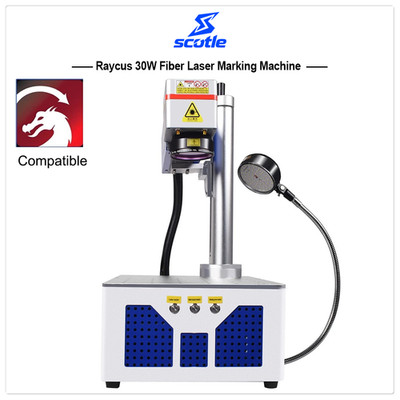 Raycus 30W Fiber Laser Marking Machine Desktop Engraver Metal Marker
