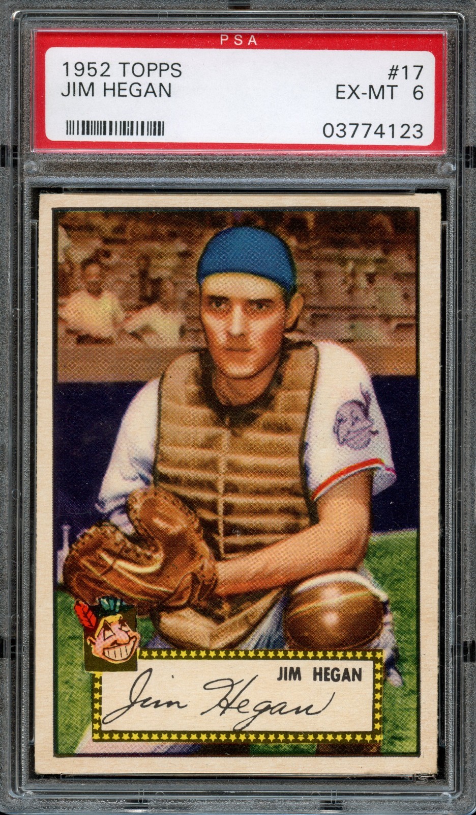 BB - 1952 Topps - #17 - Jim Hegan - PSA 6 - EX-MT