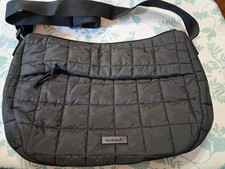 Reebok Black Savannah Quilted Crossbody Bag Purse Medium/Large
