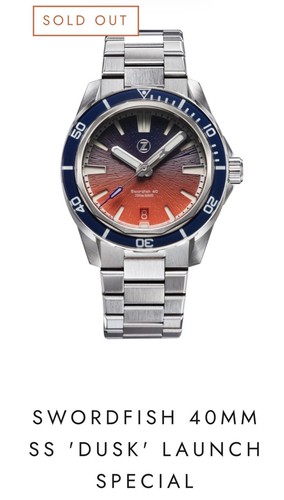 ZELOS SWORDFISH 40MM SS  ''DUSK “AUTO DIVE WATCH- NEW‼️ - Picture 8 of 9