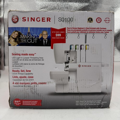 SINGER S0100 Metal Frame Serger with Accessory Kit | Overlock Machine