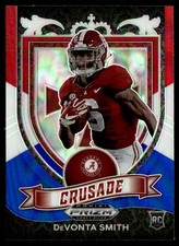 2021 Panini Prizm Draft Picks Crusade Red White Blue DeVonta Smith RC #165