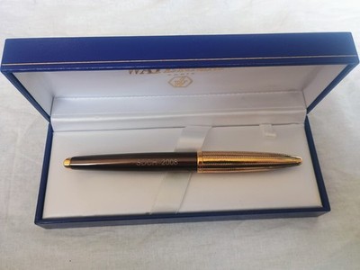 WATERMAN CARENE AMETHYST BRONZE BALLPOINT PEN WITH BOX