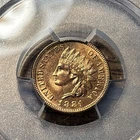(1) Beautiful Antique 1884 Indian Head Cent/Penny PCGS UNC Details